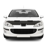 Haubenbra Steinschlagschutz Bonnet Bra FüR Peugeot 407 Schwarz Halb