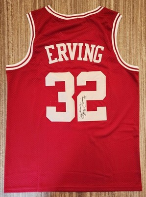 J Julius Erving Signed UMASS Basketball Jersey NBA HOF LEGEND