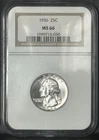 1956 P ** Washington Silver Quarter ** NGC MS66 **