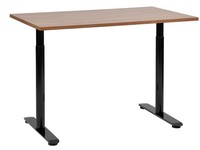 HöHenverstellbarer Schreibtisch Mit Kurbel Braun/Schwarz 120X72 Cm Destinas