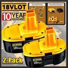 2 PACK 18V Battery For Dewalt 18 VOLT XRP DC9096 DC9098 Ni-MH DC9099 NEW