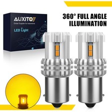 2X BA15S 7506 1156 P21W LED Turn Signal Light Bulb Canbus Amber/Yellow 2200K
