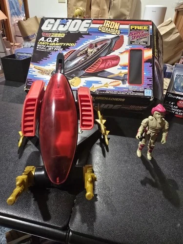 Vintage 1988 GI Joe AGP Anti Gravity Pod Complete w/ Box & Nullifier/Pilot