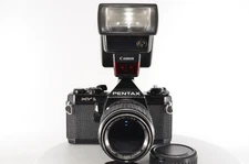 Pentax MV1 + Pentax-M 135m f3.5 #1695 [Many Accessories]