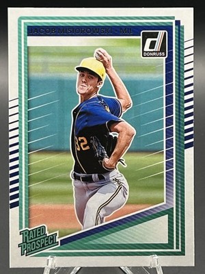 2025 Panini Donruss Jacob Misiorowski Rookie Card #128 Milwaukee Brewers