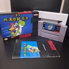 Authentic Super Mario World & Manual CIB W/ Replacement Box SNES Nintendo SMW