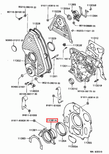 Genuine Hilux LN110 LN109 LN108 LN107 LN106 3L 2L Rear Main Oil Crankshaft Seal - Picture 14 of 20