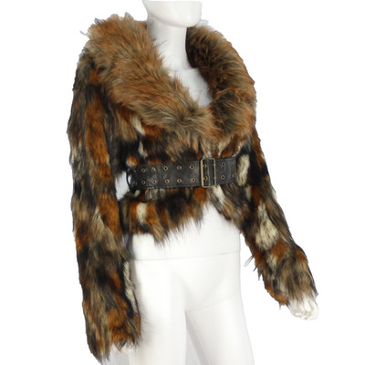 Jaded London Mesconda Jacke mit Kunstfellgürtel