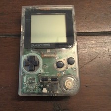 Nintendo Game Boy Pocket Handheld Video Game Console Clear - Tested See Video