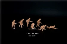 3D printed 1/72 WW II Germany "Grenadier Frontline combat troops" 7 man model