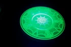 Anchor Hocking Uranium Glass Cameo Ballerina 8 1/4" Depression Glass Plate