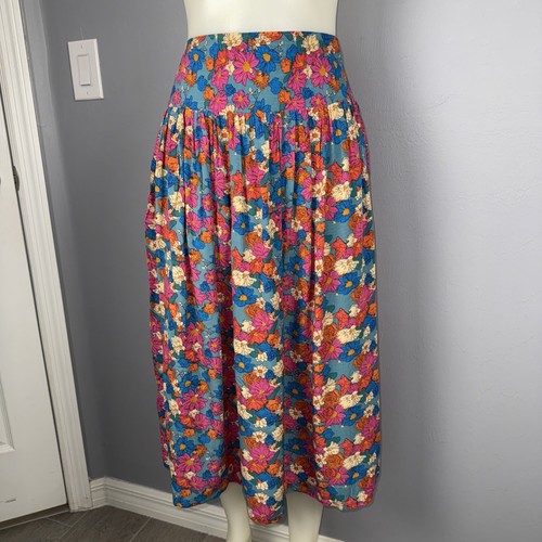 Natural Life Rock Damen XS Blumen Midi mit Schlitz Pull On Viskose Boho