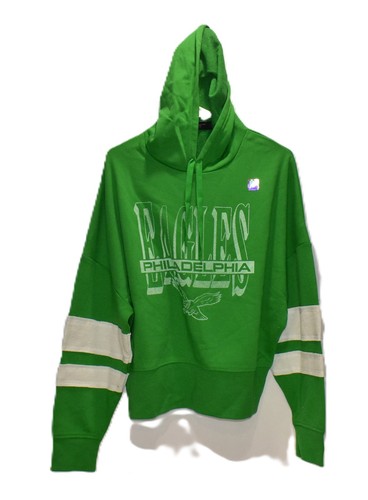 JUNK FOOD PHILADELPHIA EAGLES MUJER A RAYAS VERDE KELLY SUDADERA CON CAPUCHA - Imagen 2 de 8