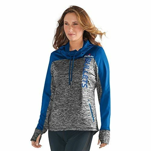 VETEMENTS GIII For Her NBA Washington Bullets Felpa con Cappuccio Pullover Sideline Donna Large