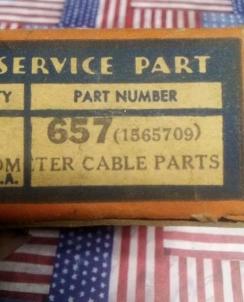  Cable y carcasa del velocímetro vintage AC Número de pieza 657 (1565709) Foto 3 de 3