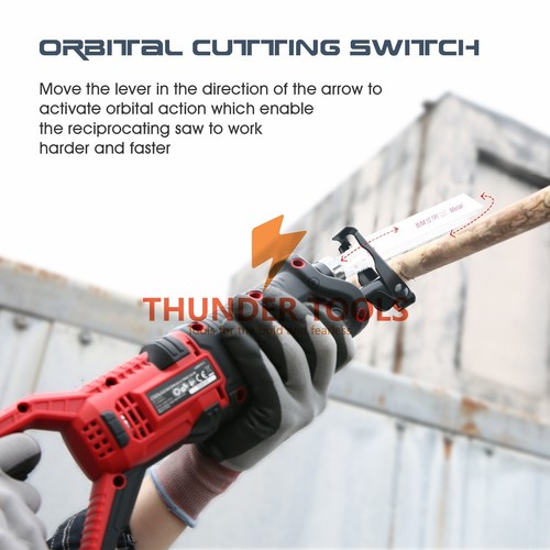 20V Industrial Cordless Reciprocating Saw 0-3000SPM 7/8\" Stroke Pure Copper - Picture 6 of 10