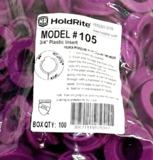 HoldRite 3/4-in Plastic Insert Model# 105 ~ Purple ~ 100-Pack