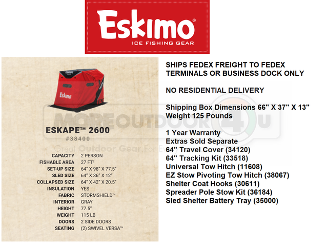 Eskimo Eskape 2600 Insulated 2 Person 