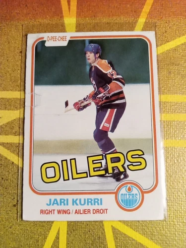 1981-82 O-Pee-Chee - #107 Jari Kurri (RC) (Crease)-hk02