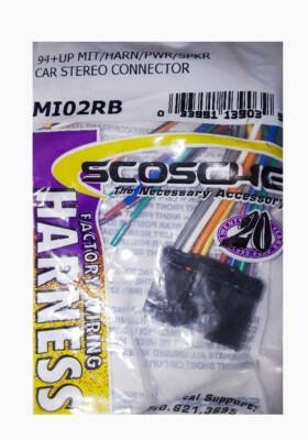 Scosche MI02RB | Factory Wiring Harness | 94+Up Mitsubishi (Brand New!)