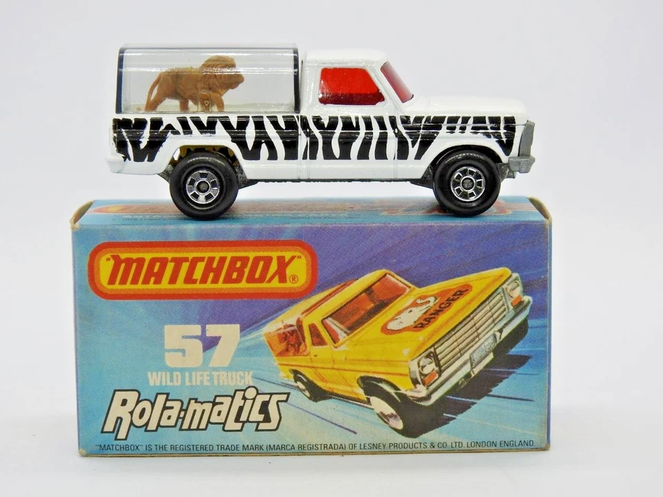 MATCHBOX SUPERFAST WILD LIFE TRUCK No.57 HTF IN RARE ITALIAN SCRIPT J BOX 1981 - Image 4 of 4