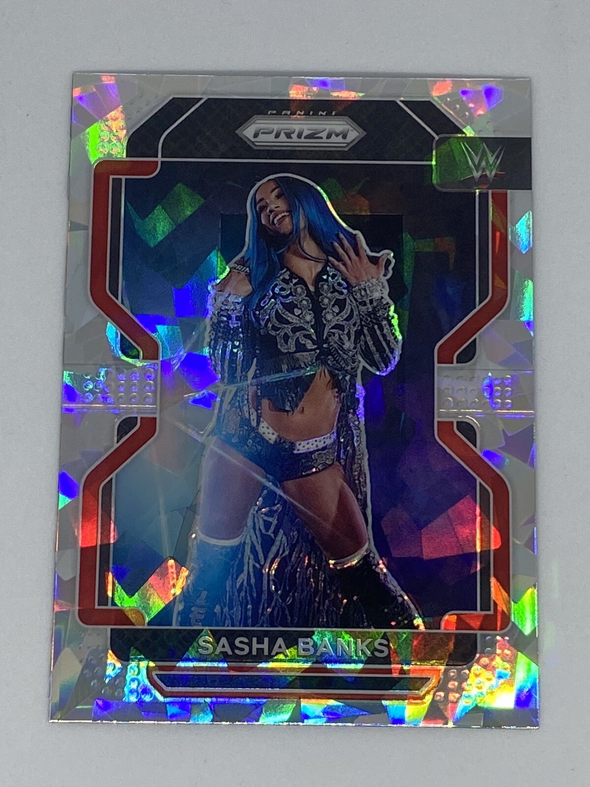 2022 Panini Prizm WWE Ice Prizm Sasha Banks #102