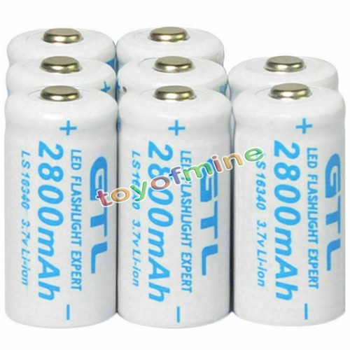 Batterie Ricaricabili CR123A – Bonacell – 2800mAh 3.7V Li-Ion – Scegli Quantità 4/8/12/16 – Nuove