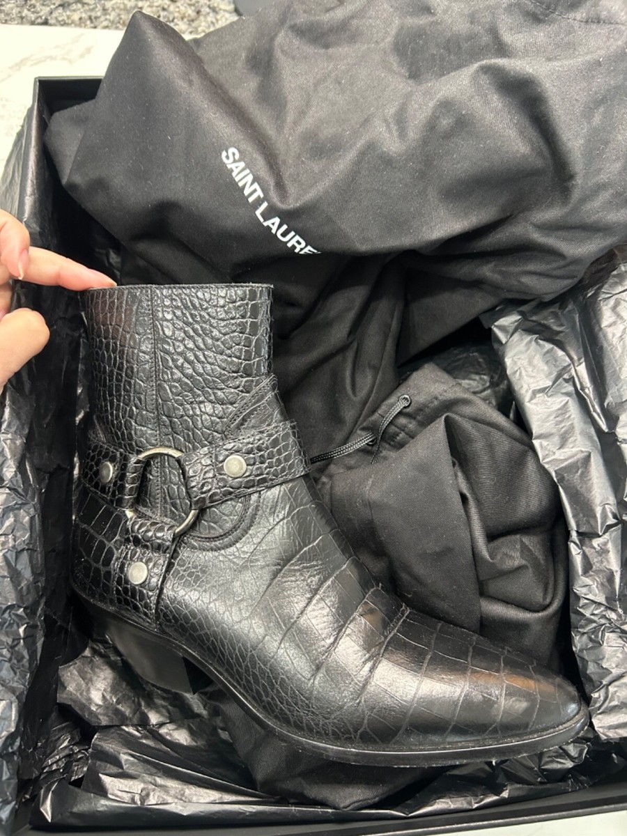 ysl croc boots