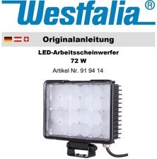 ARBEITSSCHEINWERFER LED FLUTER IP67 12V + 24V NEU UND MEGAHELL WESTFALIA 72 Watt