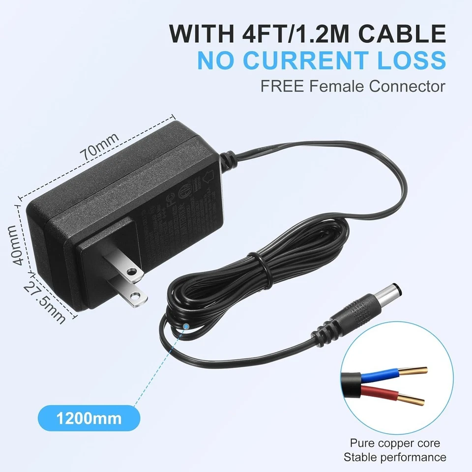 10 Pieces 12V Power Supply 12V DC Power Supply 2A 24W LED Light Adapter Switc... - Image 4 of 4