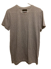 G by Guess NWOT Medium Gray with black print Crew Neck Cotton Polyester Blend