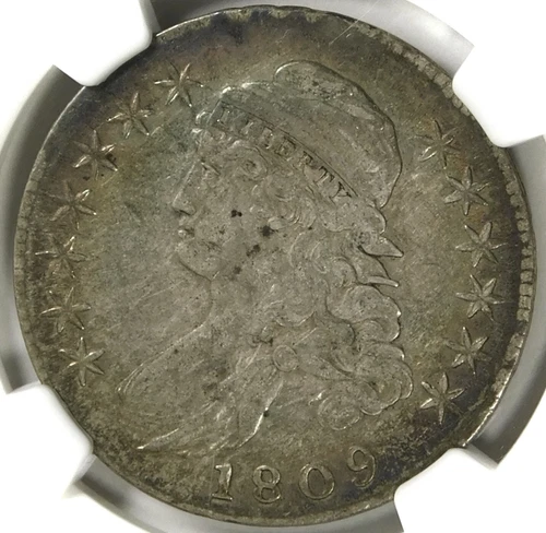 🌚🌘🌗🌖🌕🔥😍NGC VF35 O111A III EDGE 1809 CAPPED BUST HALF DOLLAR 