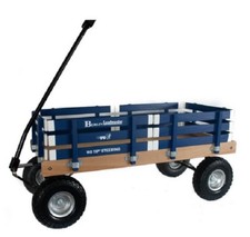 HEAVY DUTY LOADMASTER BLUE WAGON - Beach Garden Utility Cart AMISH MADE in USA