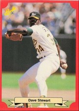1988 Classic Red Dave Stewart Oakland Athletics #196