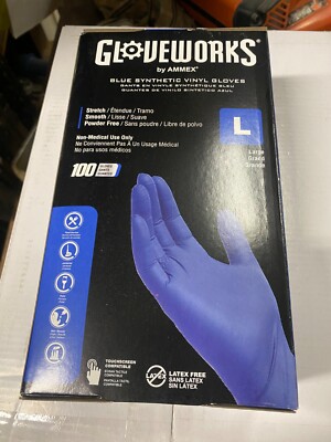 GLOVEWORKS GWQIV46100 Latex Free Nitrile Disposable Gloves