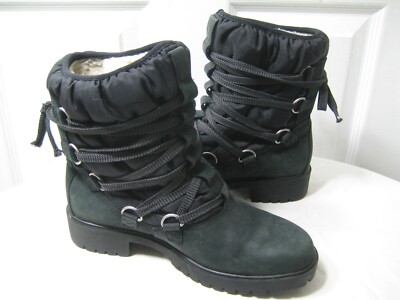 Timberland Olive Green Leather Fleece Lined Lace Up Winter  display picture 1
