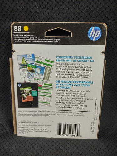 Cartucho de tinta amarilla de alta capacidad HP 88 C9388AN - Imagen 2 de 2