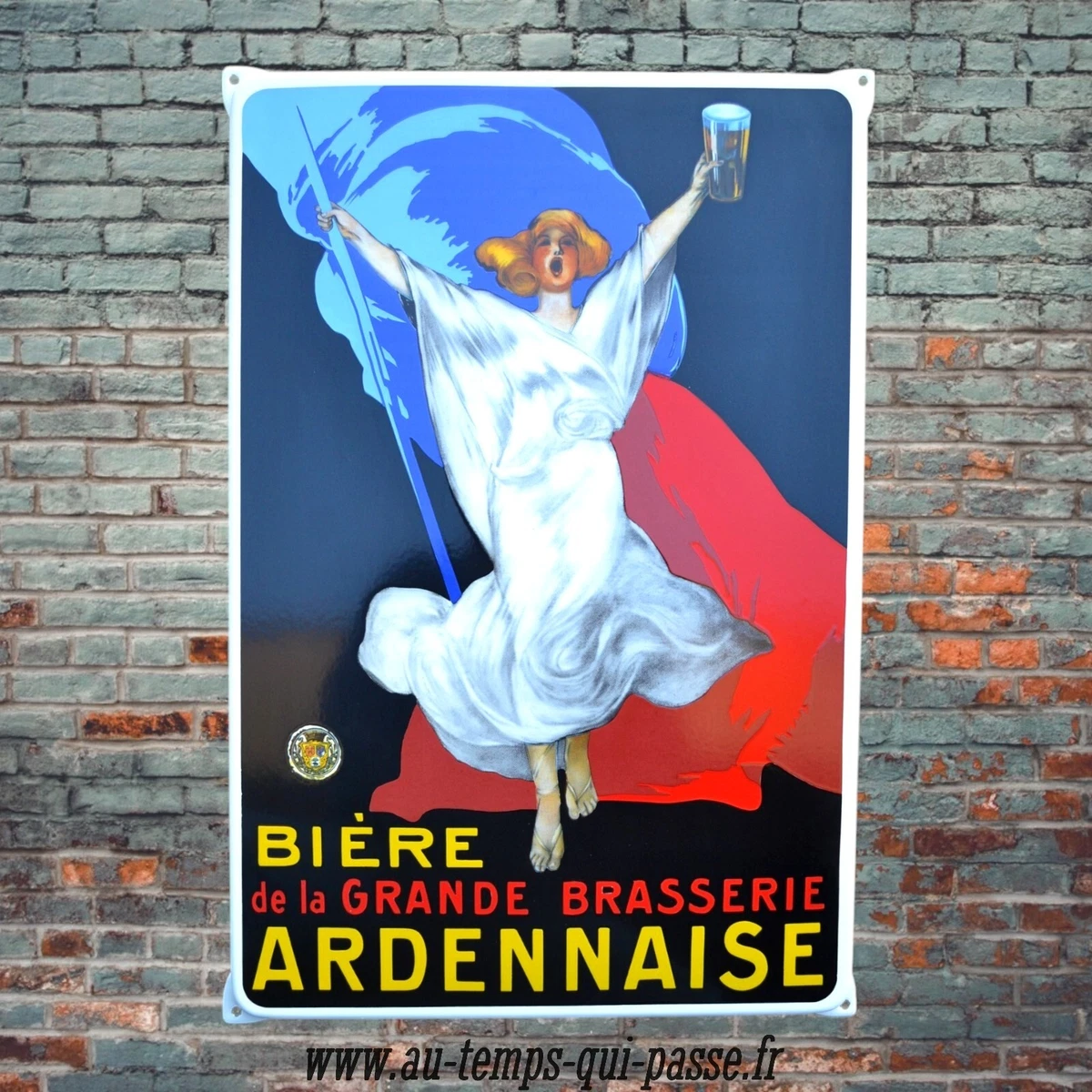 Plaque émaillée Ancienne LUTTERBACH – Bière D'Alsace 1959 – Rare Et Originale
