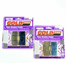GOLDfren Brake Pad Set Sintered Front S33-207 EBC Eq FA347HH for 2 frt calipers