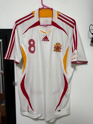 Xavi Hernandez SPAIN AWAY ADIDAS WORLD CUP 2006 SOCCER JERSEY