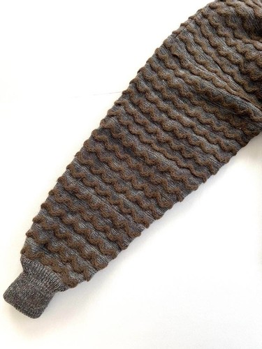 Issey Miyake 3D Knit Sweater 70s Size M Vintage Length 64cm Shoulder Width 57cm - Picture 10 of 11