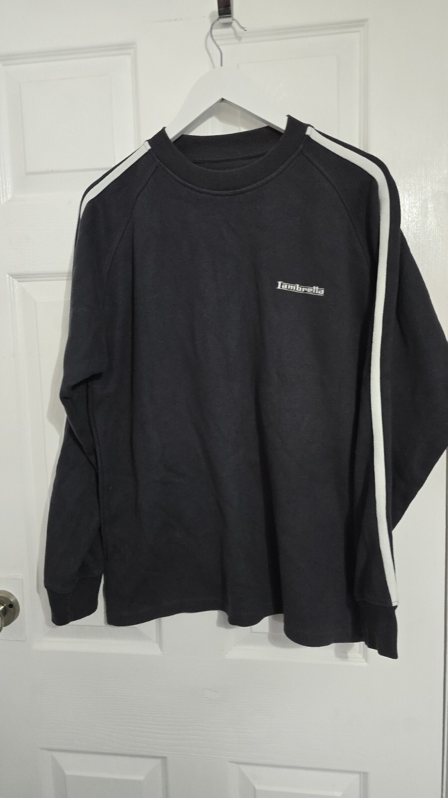 Lambretta Mens Grey Sweatshirt Sweater Jumper Large Sports Retro