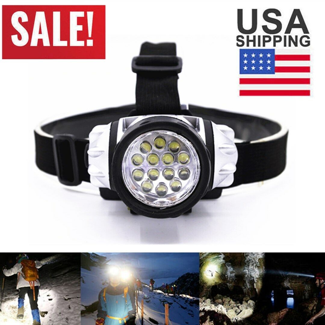 900000LM LED Headlamp Tactical Outdoor Hiking Headlight AAA Flas
