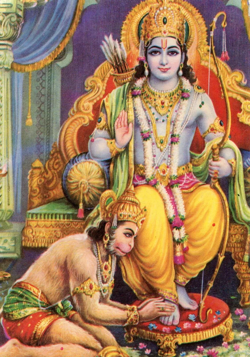 Lord Ram•7th Avatar of Hindu God Vishnu•Compassion, Courage,  Devotion•POSTCARD | eBay