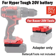 Adapter For Hyper Tough 20V Lithium Battery to For Bauer 20V Cordless Power Tool
