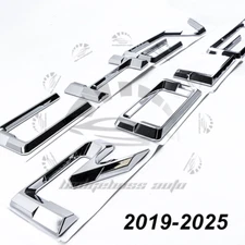 2019-2025 For Silverado 1500 Glossy Chrome Tailgate Letters 3D Inserts Emblems