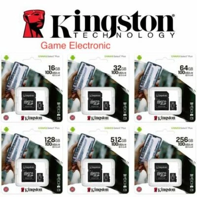 MICRO SD SDCS/2 32 64 128 GB 100MB/S KINGSTON SCHEDA MEMORIA CARD CLASSE 10