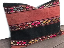 Kilim Rug Pillow cover 25x17"Throw Pillow-Decorative Throw Pillow-Woven Pillow