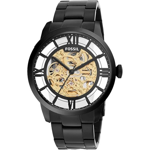 Fossil ME3107 Townsman Black Dial Silver Steel Strap Watch Fossil ME3107 Townsman Automatic Black Dial Silver Steel  main image 2