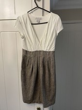 Women’s Charlotte Russe Cream And Brown Short Summer Dress. Size Small.